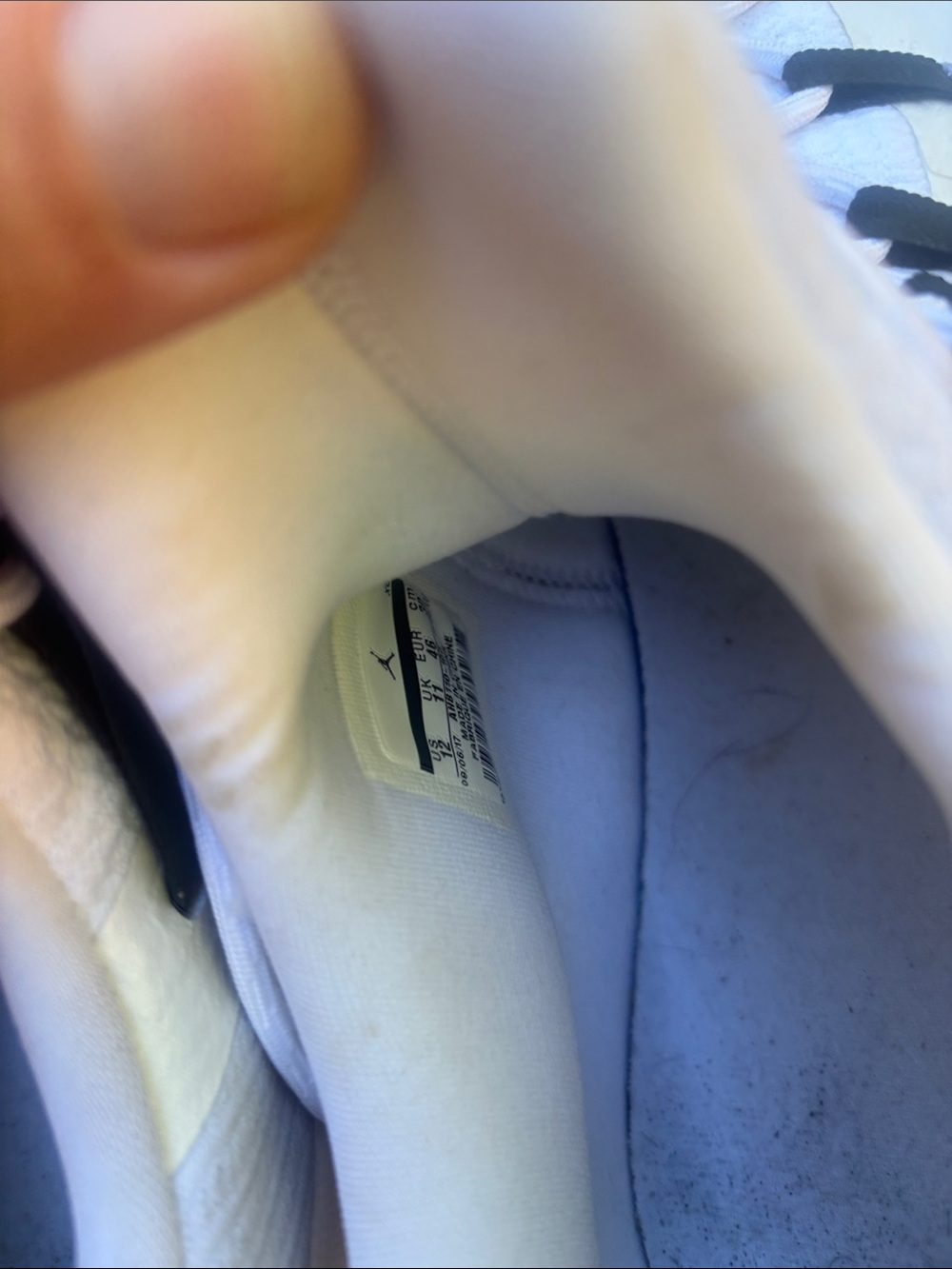 Jordan White and Black Performance Basketball Shoes AH8 110-110 Number. - Picture 3 of 8